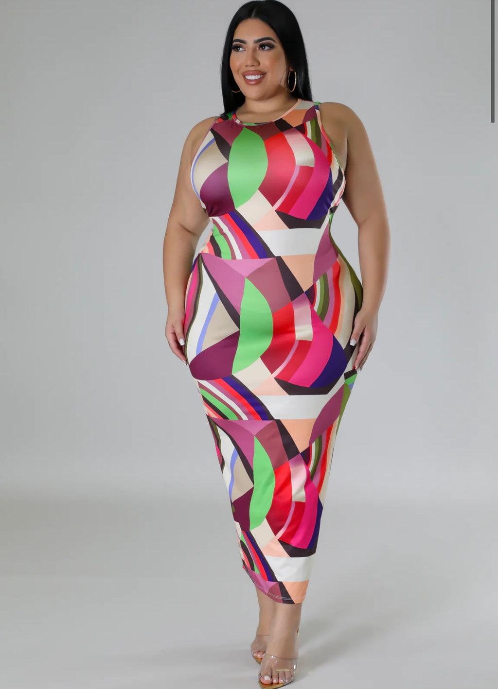 Geometric Fitted Dress